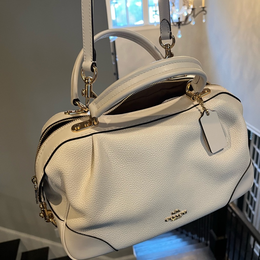 Coach bag cream and gold